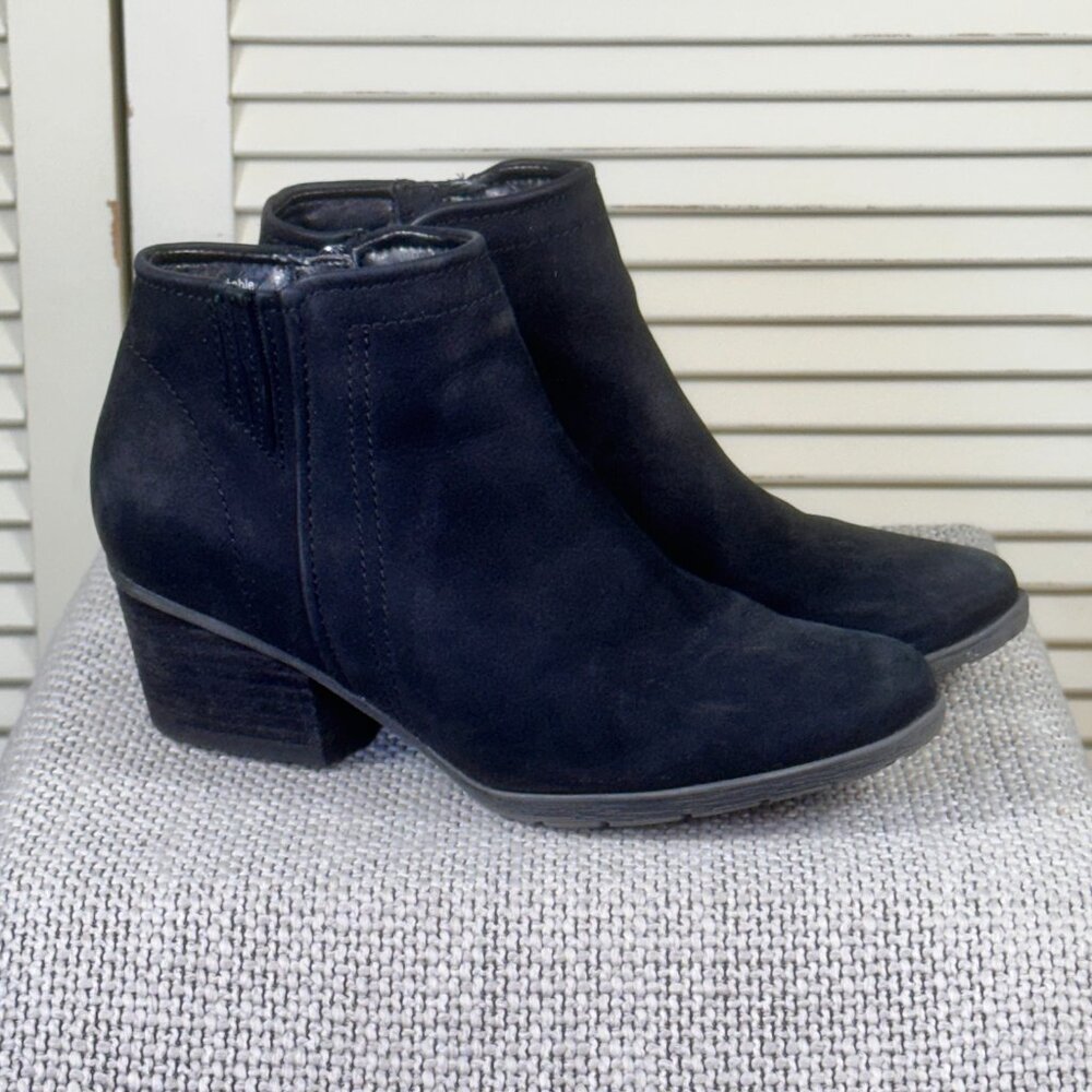 Blondo Vali 2.0 Waterproof Black Suede Ankle Boot Womens Size 6 Bootie MSRP $145 - Picture 2 of 7